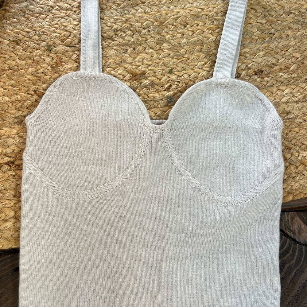 Gray Knit Tank Top